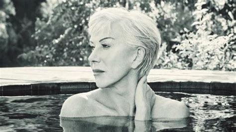 72 Year Old Helen Mirren Poses Topless In A Pool For Magazine See Pics