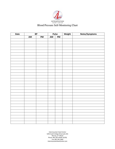 Blood Pressure Monitor Chart To Print Verzone