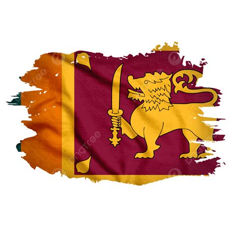 Bandera De Sri Lanka En Acuarela Pincel Duro Nuevo Png Sri Lanka