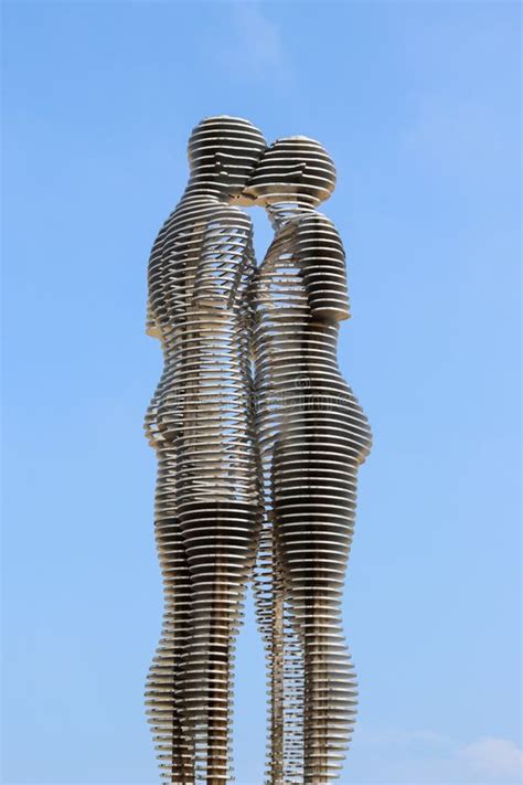 Moving Metal Sculpture Titled Man And Woman Or Ali And Nino Editorial