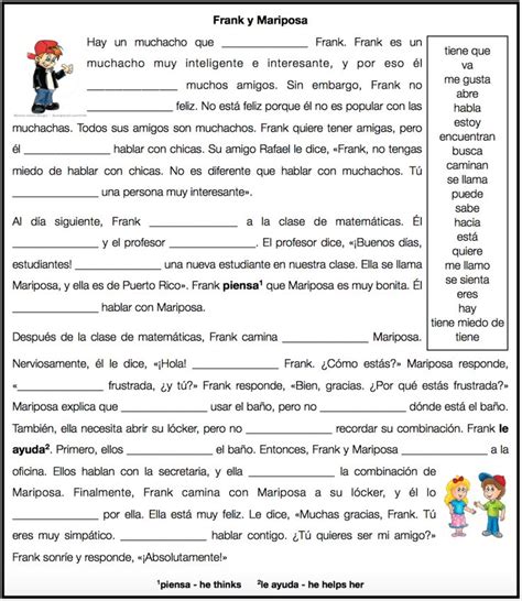 1a Midterm Spanish 1and2 Spanish Worksheets Learning Spanish