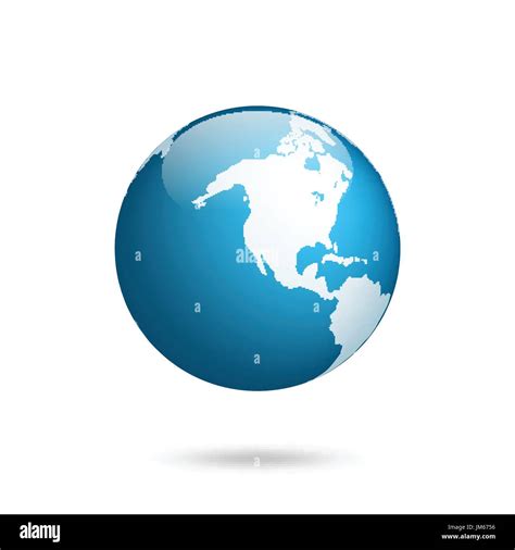 Earth Globe World Map Set Planet With Continentsafrica Asia
