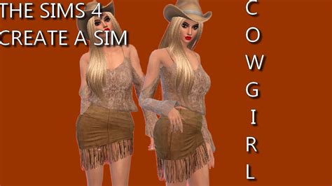 The Sims 4 Create A Sim Cowgirl Youtube