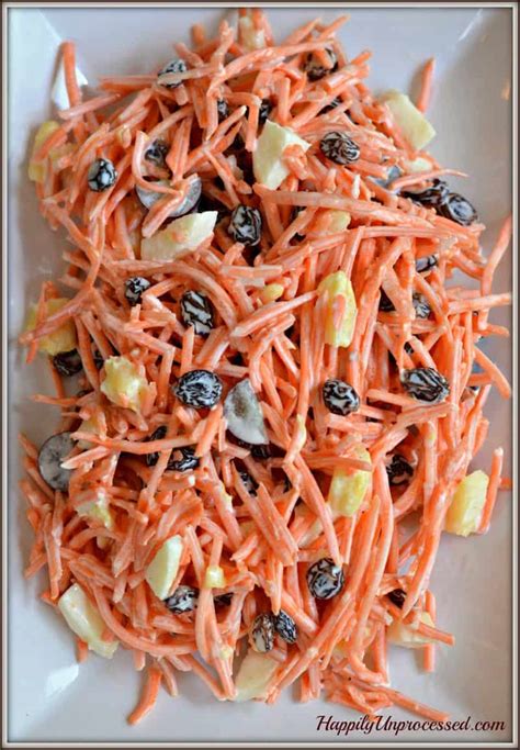 Carrots are an excellent snack choice. Classic Carrot Summer Salad - Happily Unprocessed