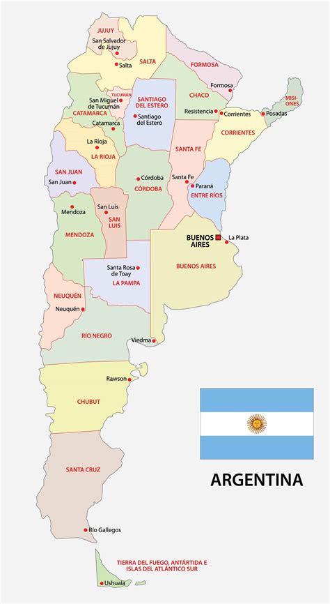 Mapa Da Argentina América Do Sul Destinos