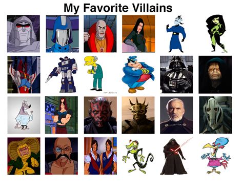 My Favorite Villains By Homersimpson1983 On Deviantart
