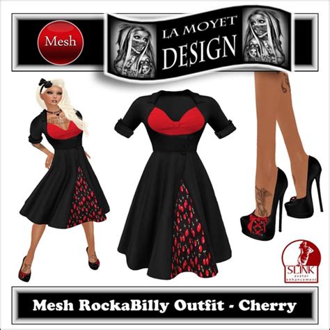 Second Life Marketplace ~lm~ Mesh Rockabilly Outfit Cherry