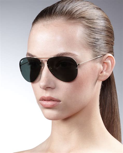 Lyst Ray Ban Light Ray Aviator Sunglasses In Black