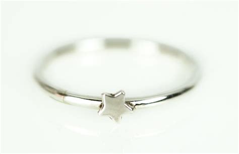 Star Ring Star Stackable Silver Ring Dainty Star Ring Etsy