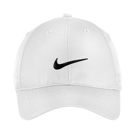 Custom Nike Golf White Dri Fit Swoosh Front Cap Branded Nike Cap