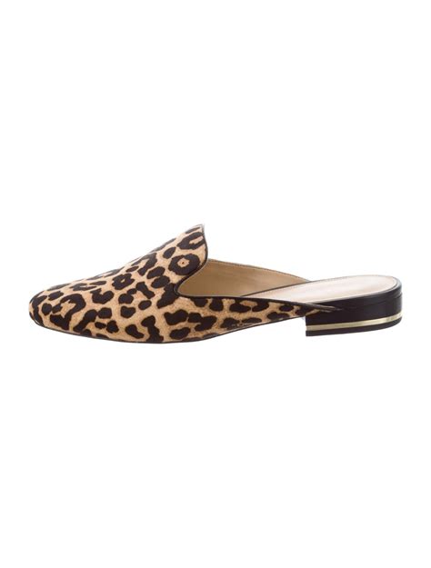 Michael Michael Kors Natasha Leopard Mules Shoes Wm523378 The