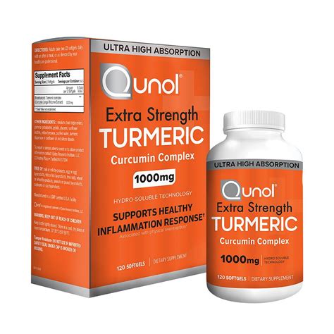 Qunol Extra Strength Turmeric Curcumin Complex 120 Ct1000mg