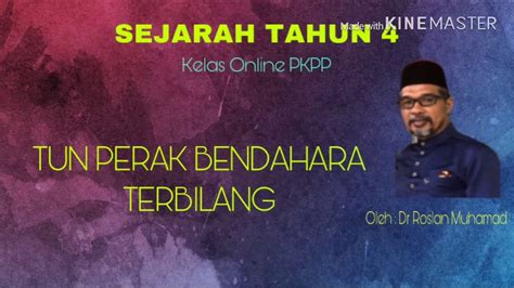 5th bendahara of the sultanate of malacca. Tun Perak Bendahara Terbilang - YouTube