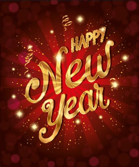Banner Of Happy New Year With Decoration Vector Free Download