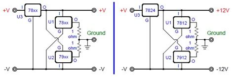 Virtual Ground Circuits From Voltage Regulators