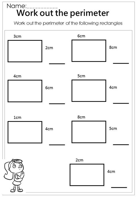 Work out the rectangle perimeter worksheet | Perimeter worksheets, Area
