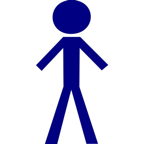 Vector Illustration Of Blue Male Stick Figure Free Svg