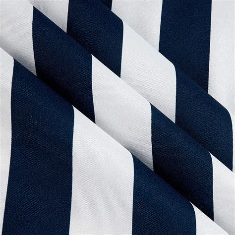 Black And White Stripe 2 Fabric Navy Blue Striped Cotton Fabric By
