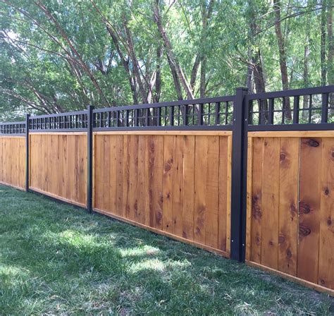 Steel Frame Fence Panels With Wood Privacy Fence Is A Unique And