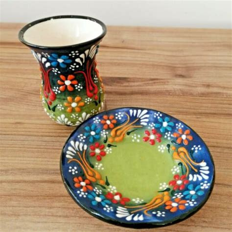 Ceramic Turkish Tea Coffee Cup Mug Set Of Tile Espresso Greek Arabic
