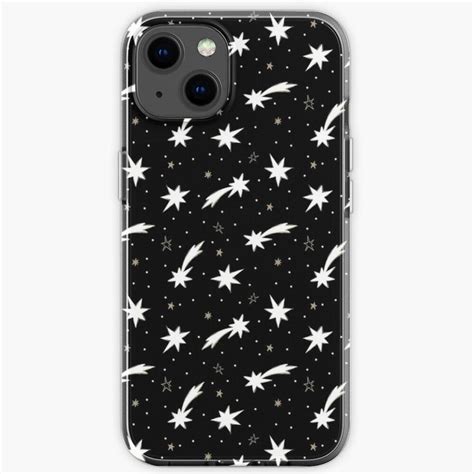 Modern Black And White Shooting Star Pattern Iphone Case By Inga Ra