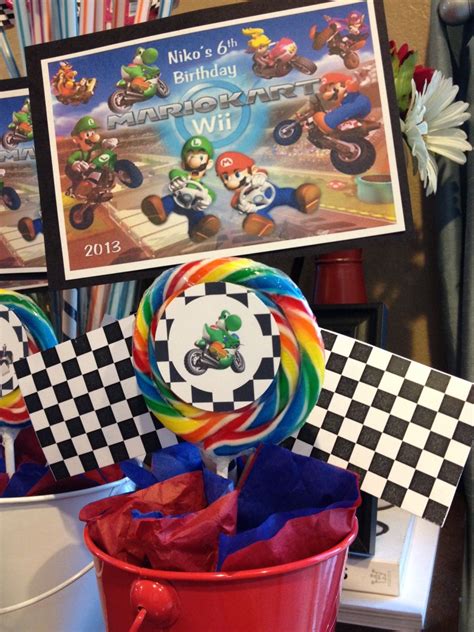Mario Kart Party Centerpieces Mario Kart Party Mario Birthday Party