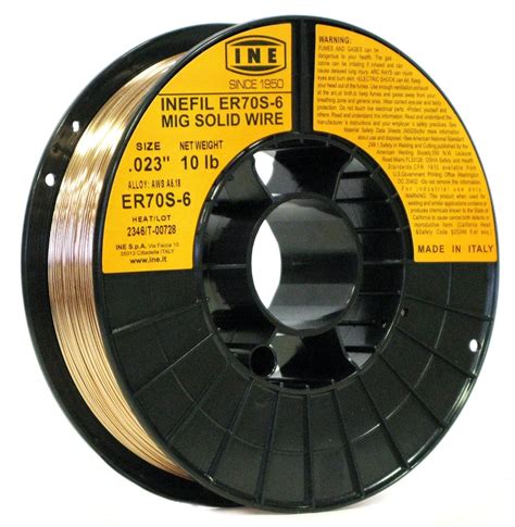 INEFIL ER70S 6 023 Inch On 10 Pound Spool Carbon Steel Mig Solid