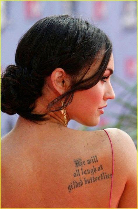 Секси погледът на Меган Фокс Backtattoodesignsforgirls Back Of Shoulder Tattoo Megan Fox