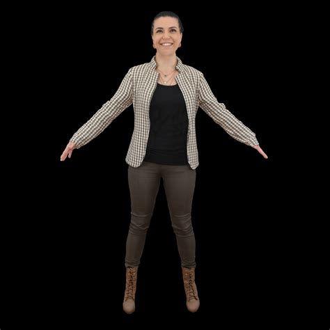 3d Model No337 Female T Pose Cgtrader