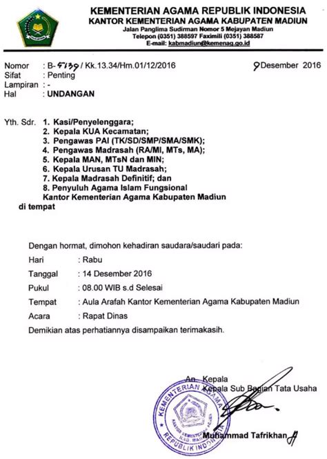 Contoh Format Surat Undangan Pembentukan Panitia Pernikahan Digivaleyblog