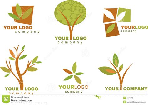 Collection Of Nature Logos And Icons Stock Vector Illustration Of
