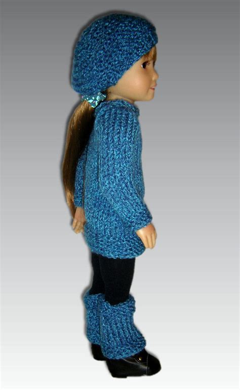 Knitting Pattern Fits Kidz N Cats Dolls Sweater Hat And Etsy