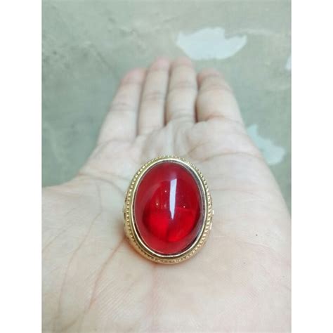 Jual Batu Cincin Merah Siam Shopee Indonesia