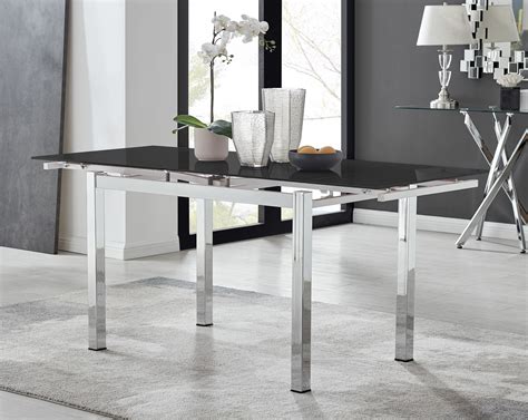 336 reviews based on 336 reviews. Enna Black Glass Extending Dining Table