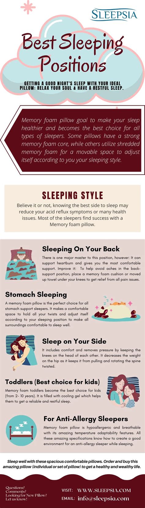 Best Sleeping Positions For Everyone Infographic Plaza