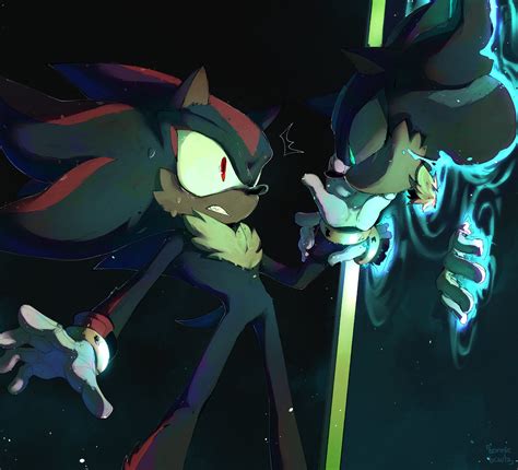 Shadow The Hedgehog And Mephiles The Dark Sonic And 1 More Drawn By
