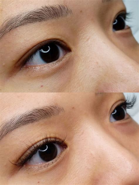 Hybrid Lash Extensions For Asian Eyes In Natural Eyelash