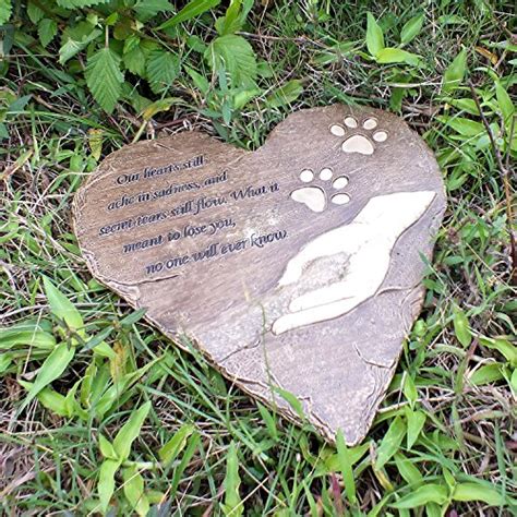 Izery Dog Pet Memorial Stones Engraved Memorial Small Heart Garden