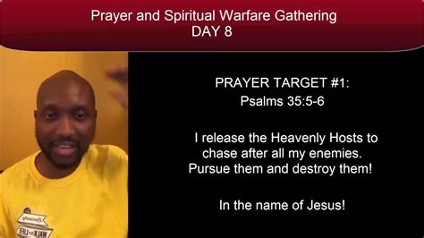 Prayer And Spiritual Warfare Gathering Day 8 With Prayer Targets