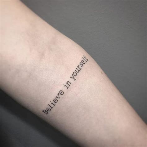 Believe In Yourself Tattoo Million Feed Tatuagem Believe Tattoo