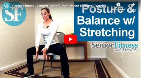 Seated Posture And Balance Exercises With Stretching Senior Fitness