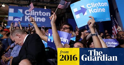clinton supporters we re very excited but not always as loud video us news the guardian