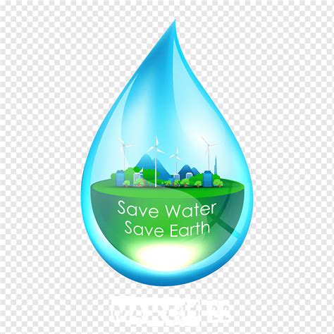 Save Water Save Earth Energy Conservation Water Icon Environmental