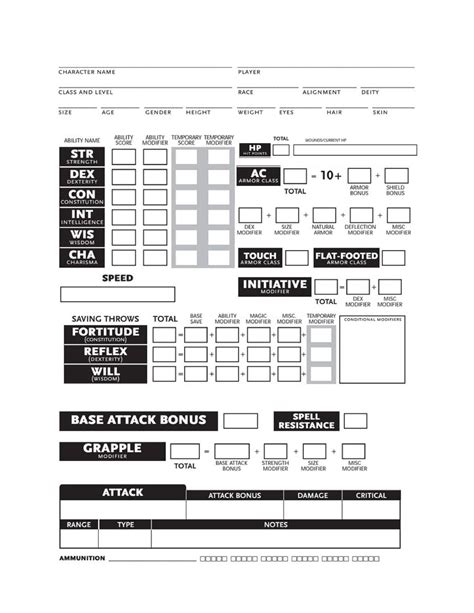 Deluxe Character Sheets Answerlasopa
