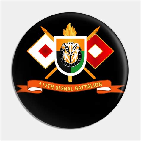 112th Signal Battalion W Signal Branch Flash W Br Ribbon X 300