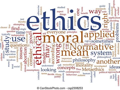 Drawings Of Ethics Word Cloud Word Cloud Concept Illustration Of