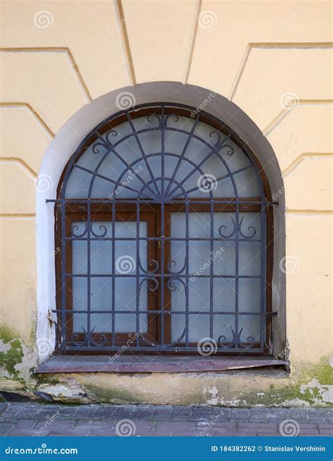 Basement Window With A Metal Barrier Stock Photo Image Of Basement