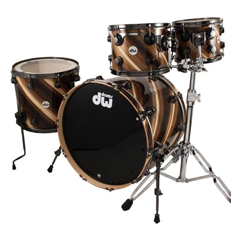 Dw Collectors Series 4pc Shell Pack Exotic Rainbow Drum Wood Rainbow
