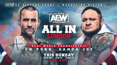 Aew All In At Wembley Live Ppv Streaming On Dazn Fite Tv Youtube