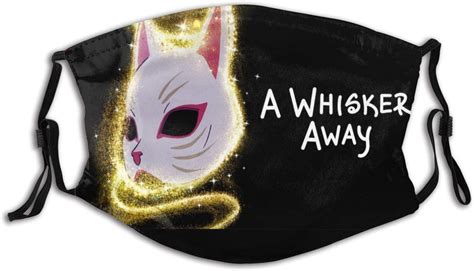 Anime A Whisker Away Mask Dust Proof Washable Reusable Mask Black 1 Pcs